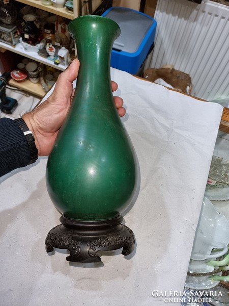Oriental lacquer vase