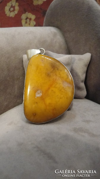 Polish honey amber pendant