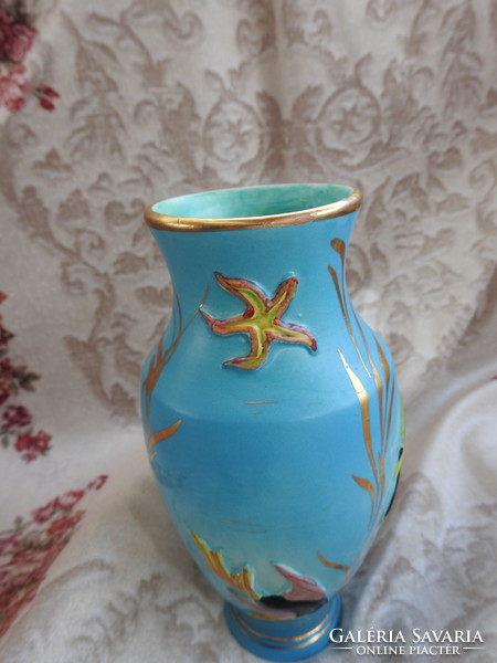 Gualdo Italian fish pattern vase
