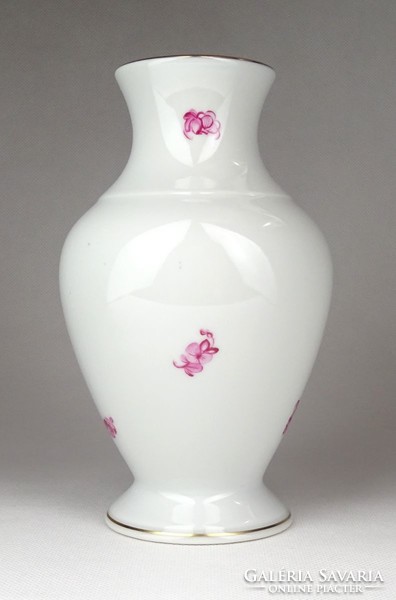 1G181 Virágdíszes Herendi porcelán váza 16 cm