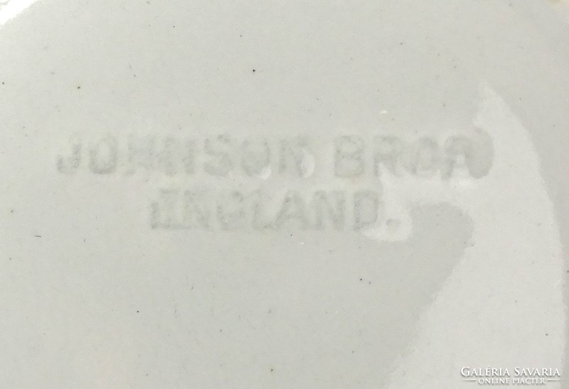 1G184 johnson bros blue and white english porcelain teacup pair