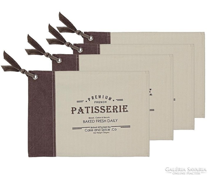 New!! Patisserie vintage 4 place mats 33x48 cm