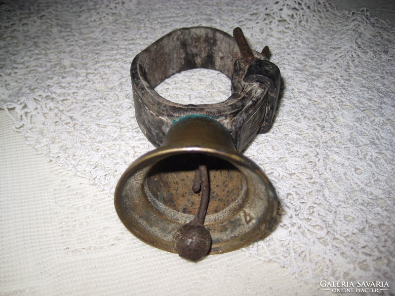 Old bell with original leather strap