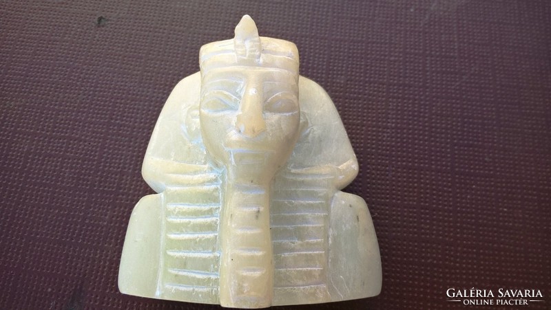 Egyptian carved pharaoh head (jade?) Vending machine also