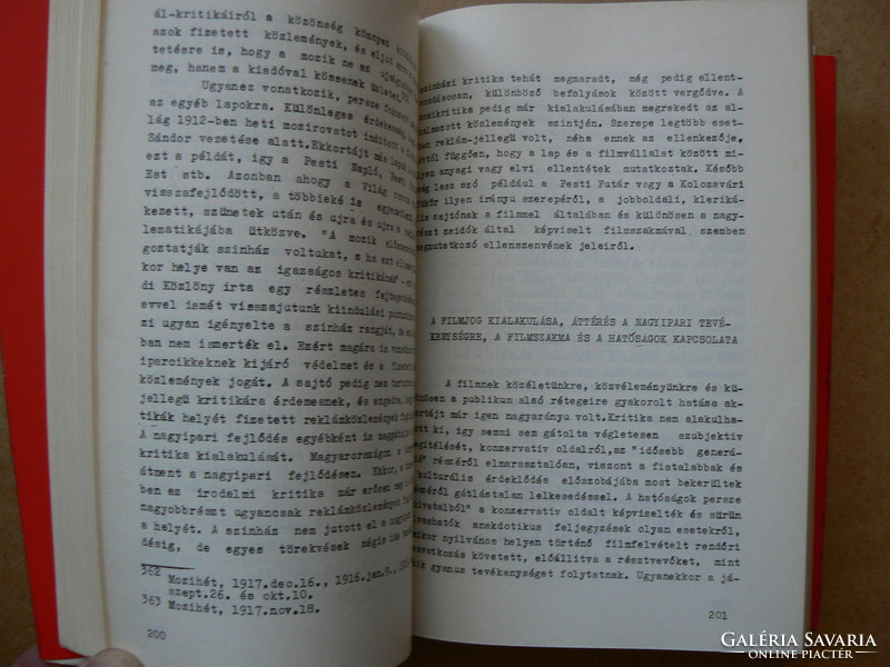A MAGYAR NÉMAFILM TÖRTÉNETE (1896-1918), MAGYAR BÁLINT 1966, KÖNYV JÓ ÁLLAPOTBAN (300 pld., RITKASÁG
