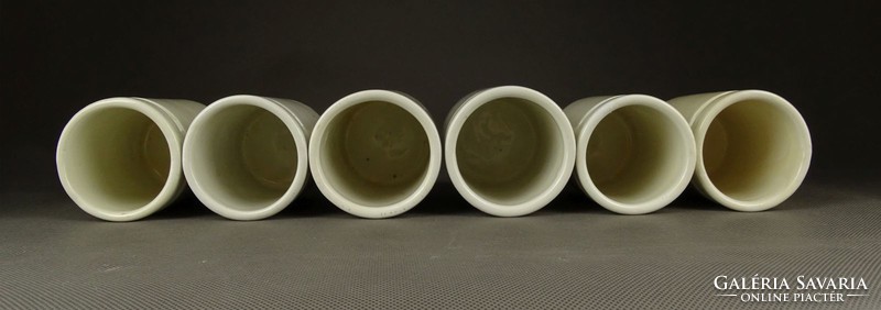1G231 Régi porcelán patika tégely 6 darab