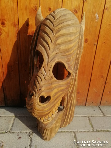 Huge carved horse head mask. Negotiable!