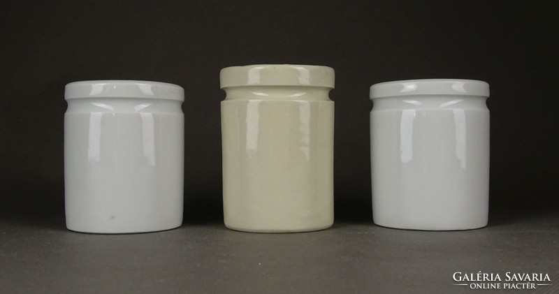1G265 old porcelain pharmacy jar 3 pieces
