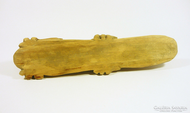 Salamander 26.5 Cm signed hand carved wooden sculpture, flawless! (F027)