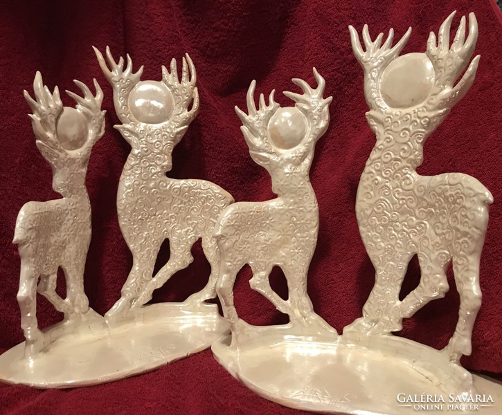 Deer home altar - high fire ceramic sculpture