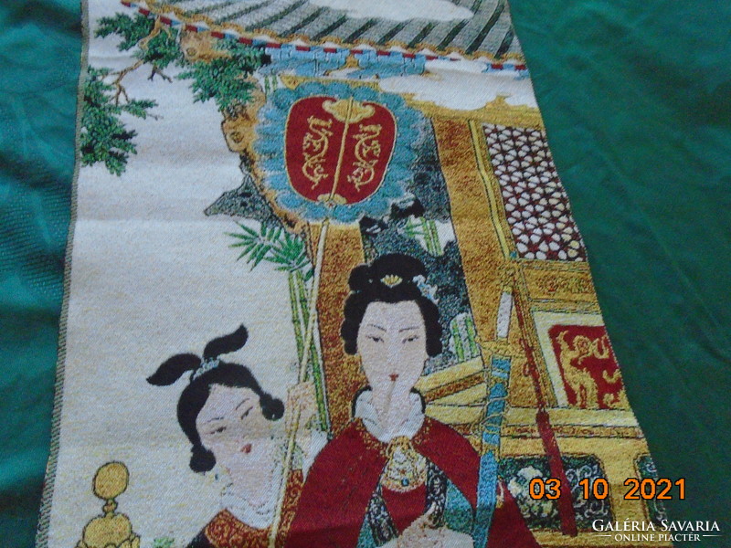 Chinese handmade tapestry with several woven markings
