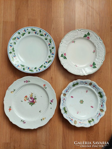 Antik Alt Wien kishibás tányérok egyben 1770 k., 1839, 1846, és 1848