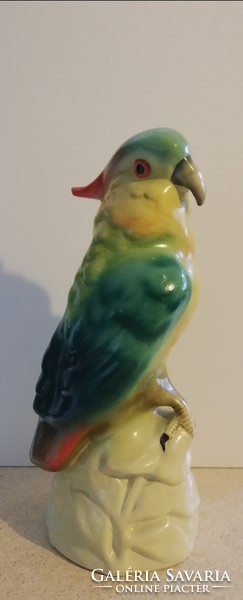 Extremely rare ceramic (porcelain), larger size German parrot (26 cm)