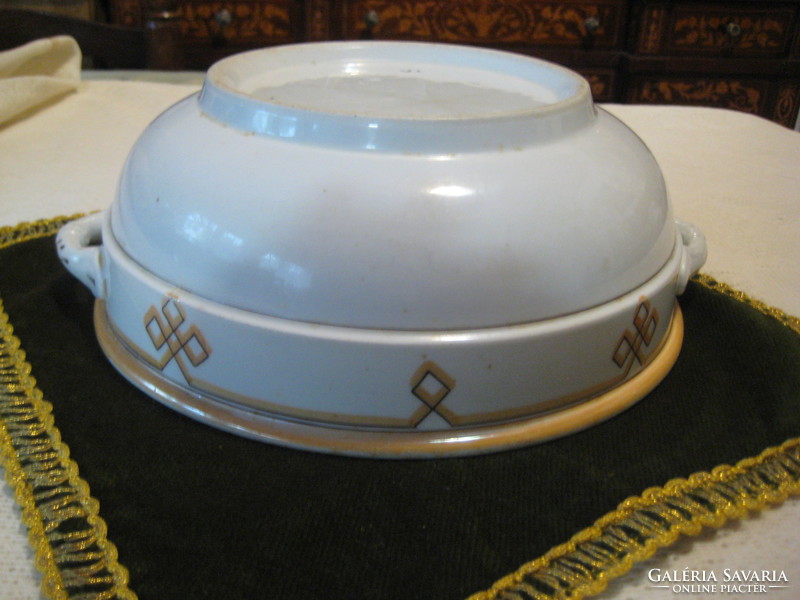 Elbogen bowl, with handle, nice painting, 25 x 9.5 cm