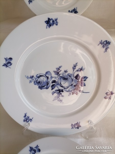 Bohemia porcelán, kék rózsás süteményes