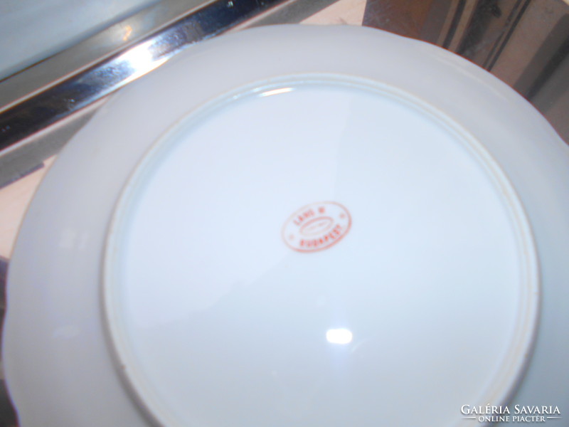 Láng Mihály jelzettl 1900-as évek elejéről  a szegélyen szép  plasztikus mintával  tányér