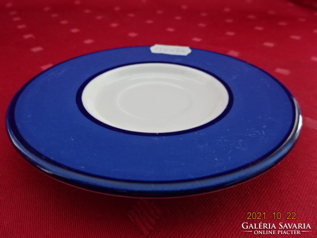 Italian porcelain coffee cup placemat with blue stripes, diameter 12 cm. He has!