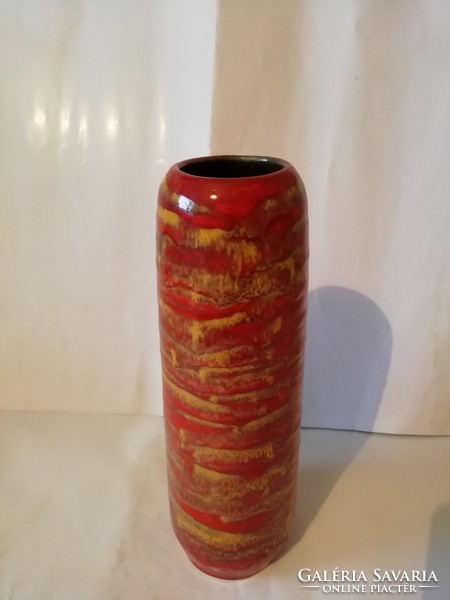 Pesthidegkút applied arts vase, floor vase, large size, flawless, 33 cm