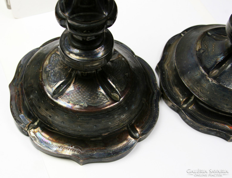 Pair of antique silver candlesticks