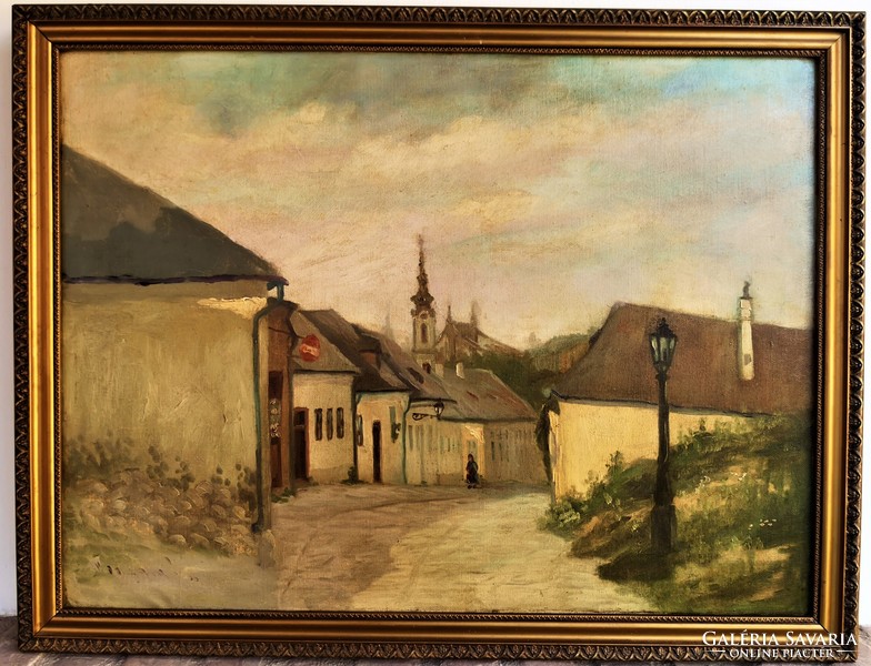 Unknown painter (see sign) Taban Lieutenant Street around 1920 with 90x70cm original guarantee !!!