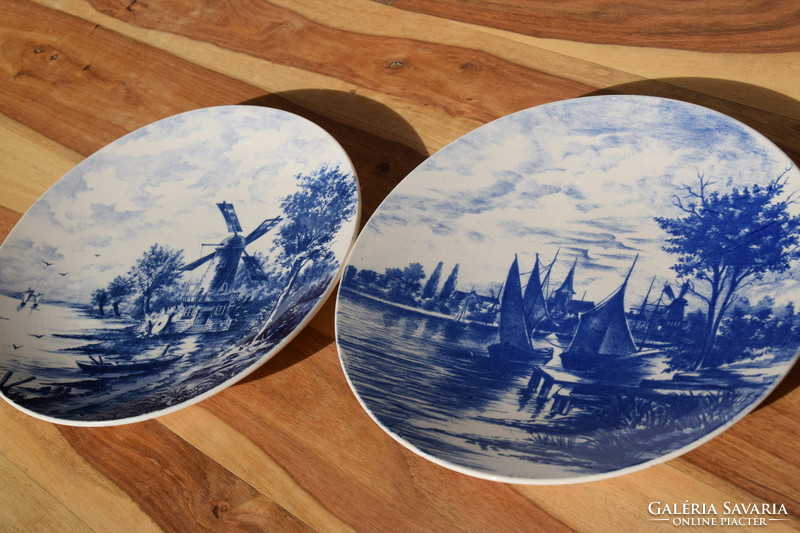 Old villeroy & bosch faience glazed decorative plate pair decorative plate offering collector 26 cm