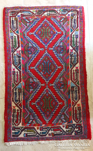 Antik kézi csomózású Perzsa gyapjú szőnyeg 130 x 78 cm