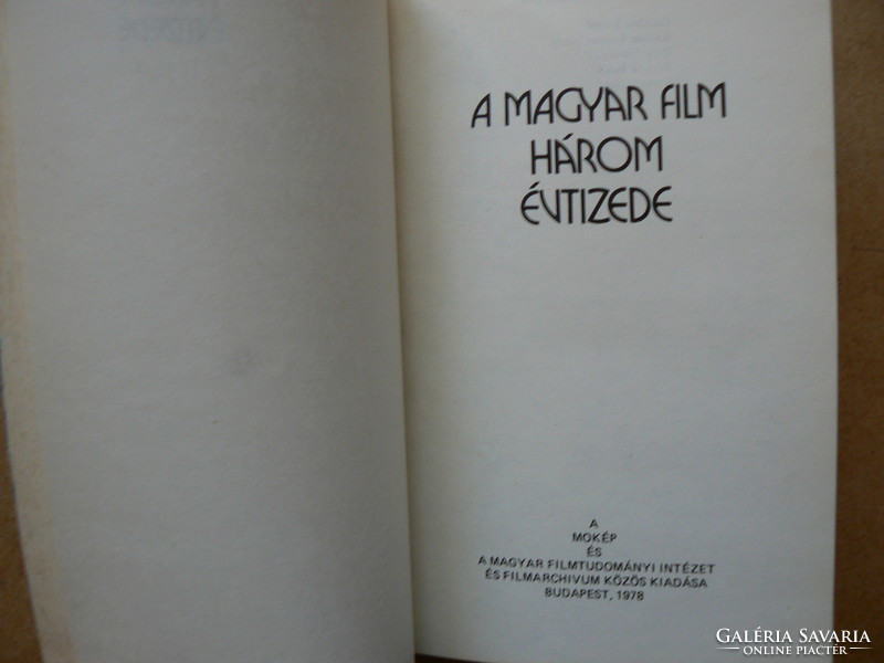 Three decades of Hungarian film 1978, book in good condition,