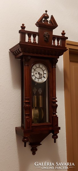 Antique Viennese two-weight wall clock! 1890!