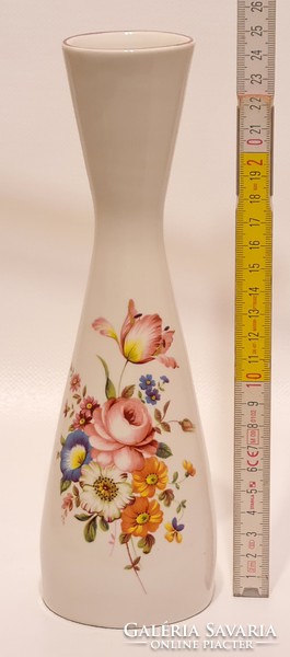 Aquincumi mezei virágmintás porcelán váza (1955)