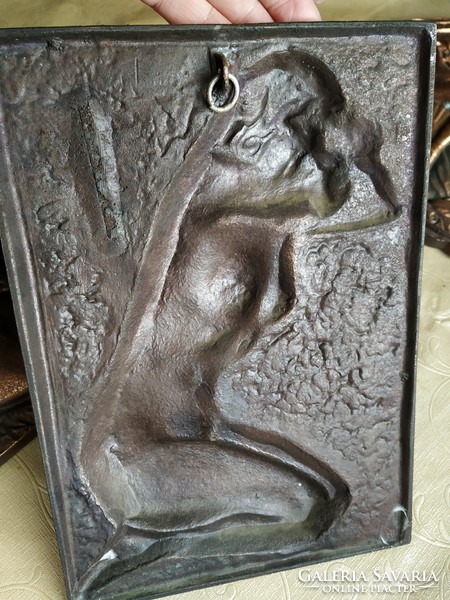 Copper wall decoration, embossed copper women's nude 2 pcs for sale!