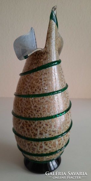 Muránói retro fújt üveg jelzett váza