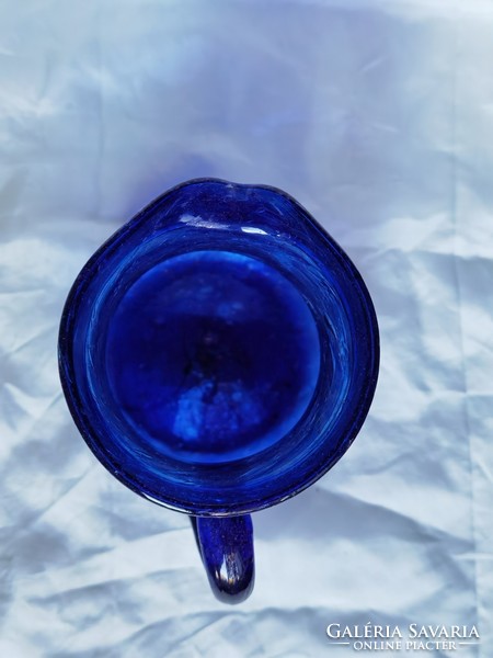 Antik kobaltkék,  fújt üveg kancsó
