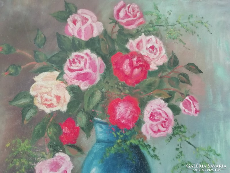 Virág csendélet olaj vászon festmény