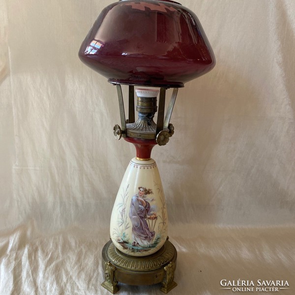 Beautiful antique stained glass lamp