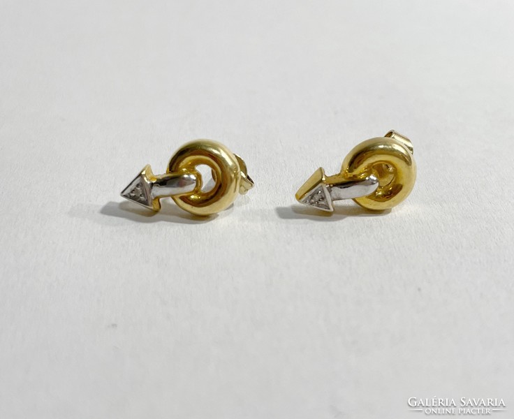 14K gold children's earrings - 2.1 g