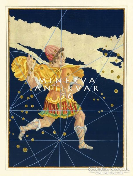 Cepheus Etiópia királya csillagkép csillagászat görög mitológia REPRINT J.Bayer Uranometria 1625