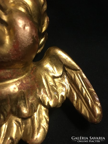 Xix.Sz.I. Wooden angel with real gold !!!