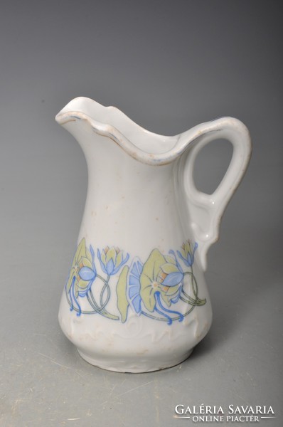 Rarity! Antique hüttl orchid patterned milk cream pouring beautiful piece!