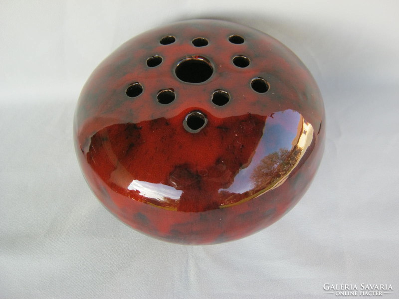 Retro ... Applied art glazed ceramic ikebana vase