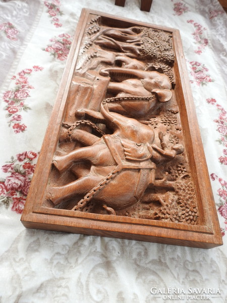 Dél-kelet ázsiai, tikfa, -kézzel készült! faragvány- gyűjtői hagyatékból