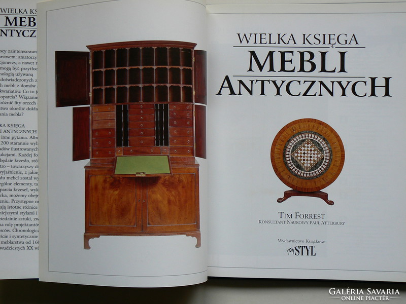 MEBLI ANTYCZNYCH, WIELKA KSIEGA 1997 (VARSÓ), (ANTIK BÚTOROK) KÖNYV JÓ ÁLLAPOTBAN