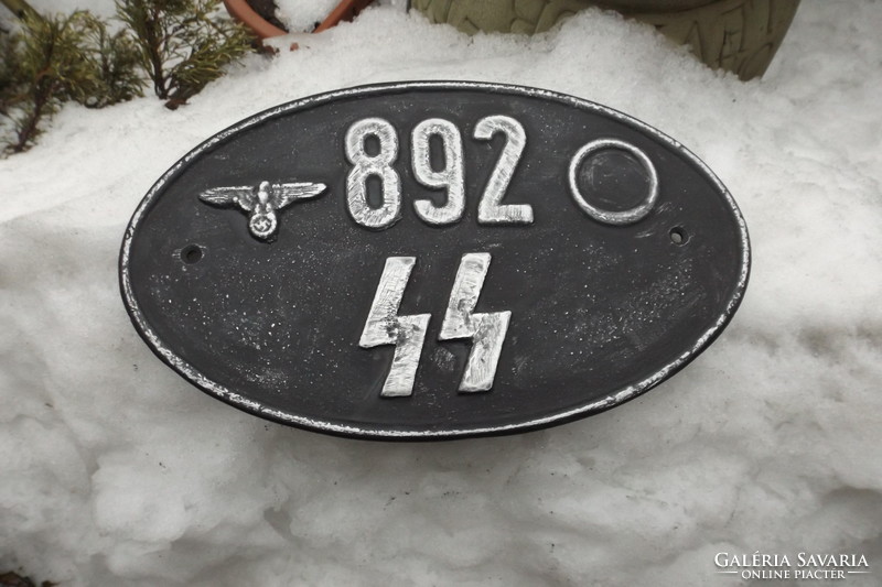 German imperial ss veteran gk car license plate metal memorial museum replica