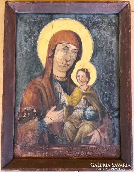 FK/116 - Ismeretlen ikonfestő – Madonna a gyermek Jézussal