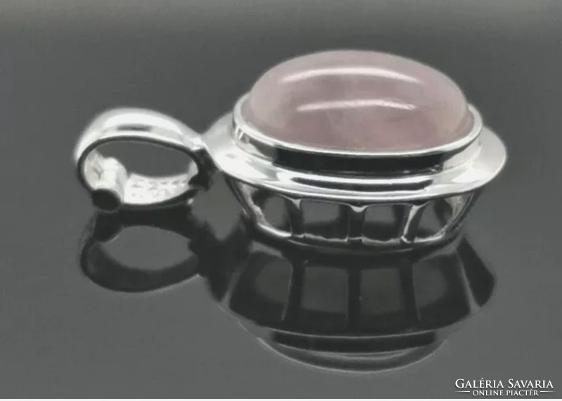 Milky kunzit gemstone sterling silver / 925 / pendant --- new