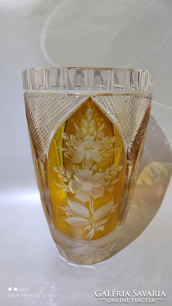 Antique art deco crystal bay glass vase rare model now at a low price! Excellent gift!