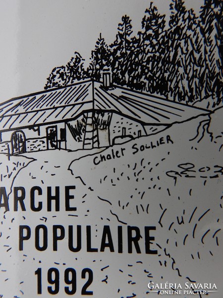 Chalet sollier fire enamel pictures - german enamel picture franc-suisse la cure