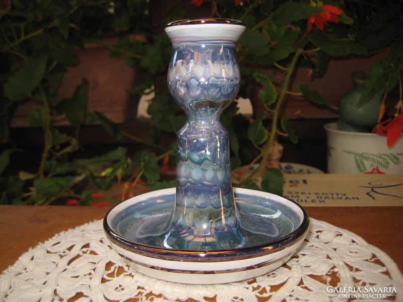 Ceramic candle holder 12 x 13 cm