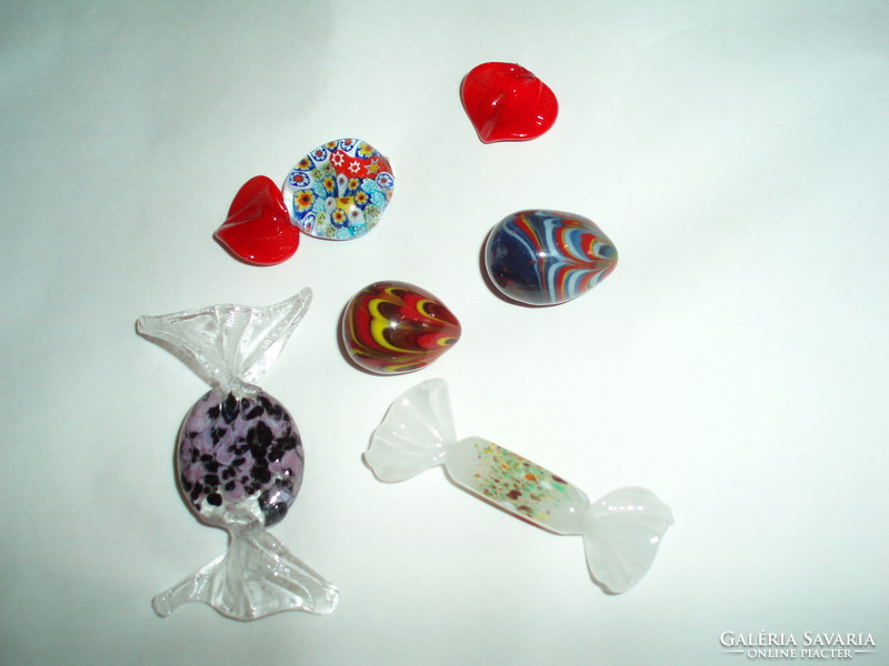Murano glass candies and eggs