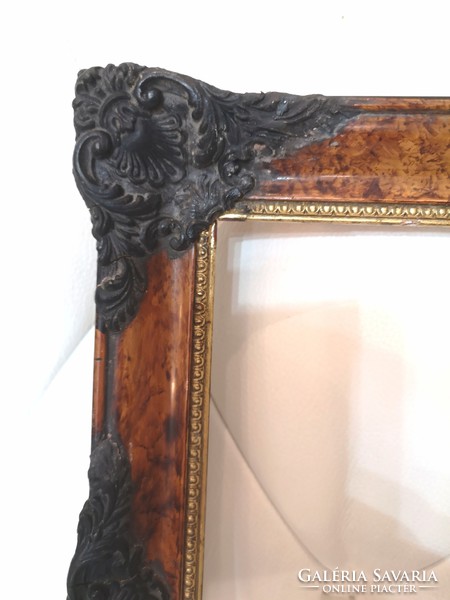 2 pcs antique, extra beautiful blondel picture frame, painting frame, frame, mirror size: 30 x 24 cm