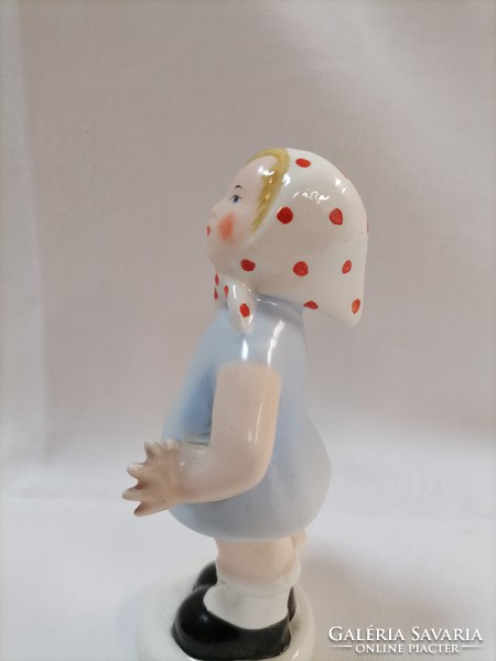 Granite? Porcelain little girl figurine